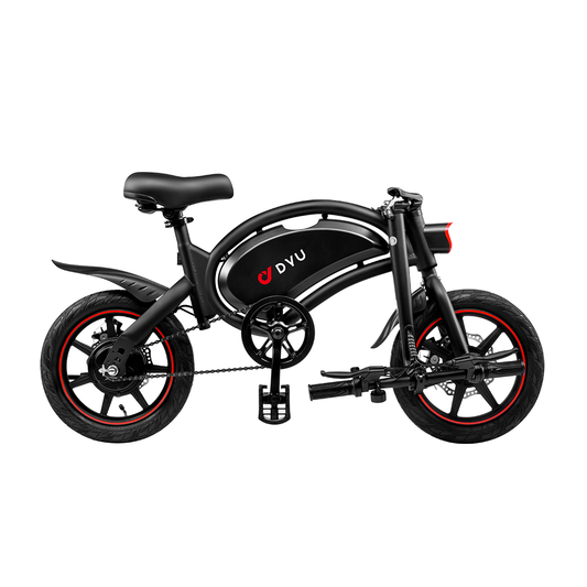 DYU D3F 14 Inch Mini Folding Electric Bike - Black