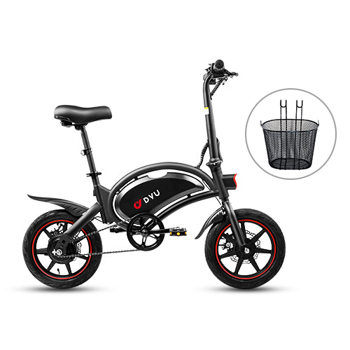 DYU D3F 14 Inch Mini Folding Electric Bike - Black