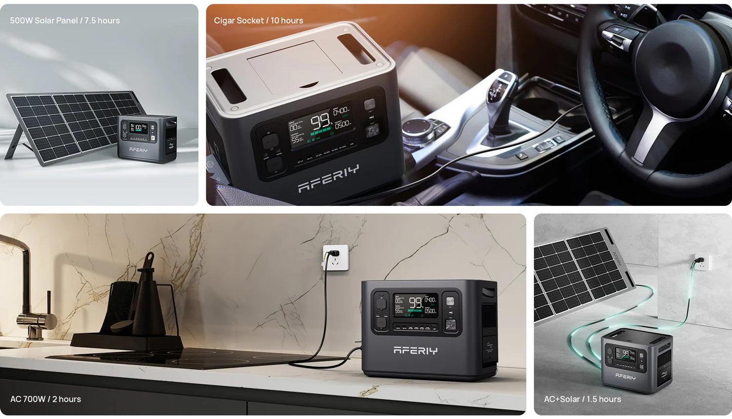 AFERIY P210 Station D'énergie Portable | 2400W 2048Wh version EU 220V