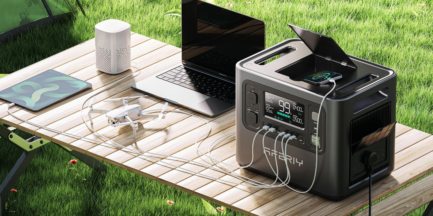 AFERIY P210 Station D'énergie Portable | 2400W 2048Wh version EU 220V