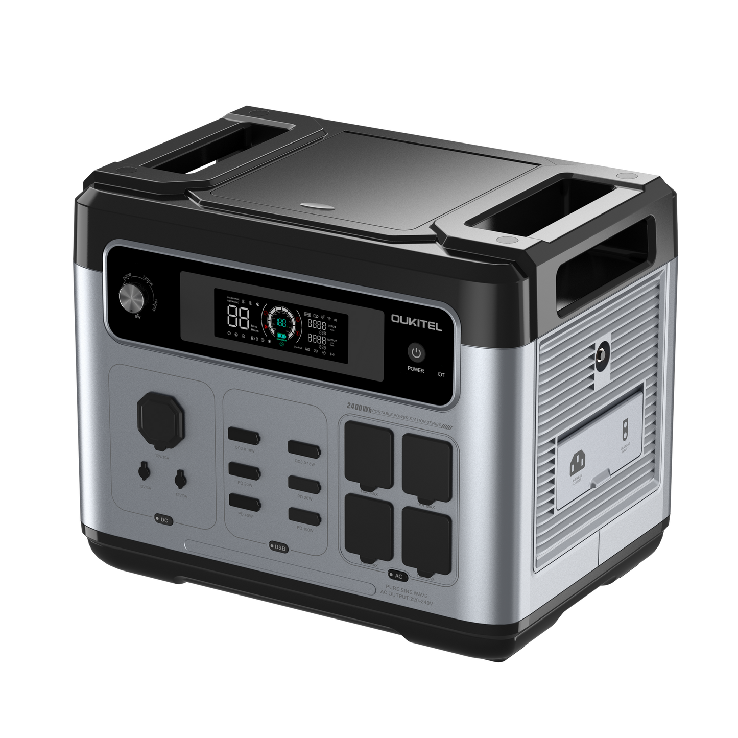 OUKITEL P2400 Centrale électrique portable 2400 W/2048 WH