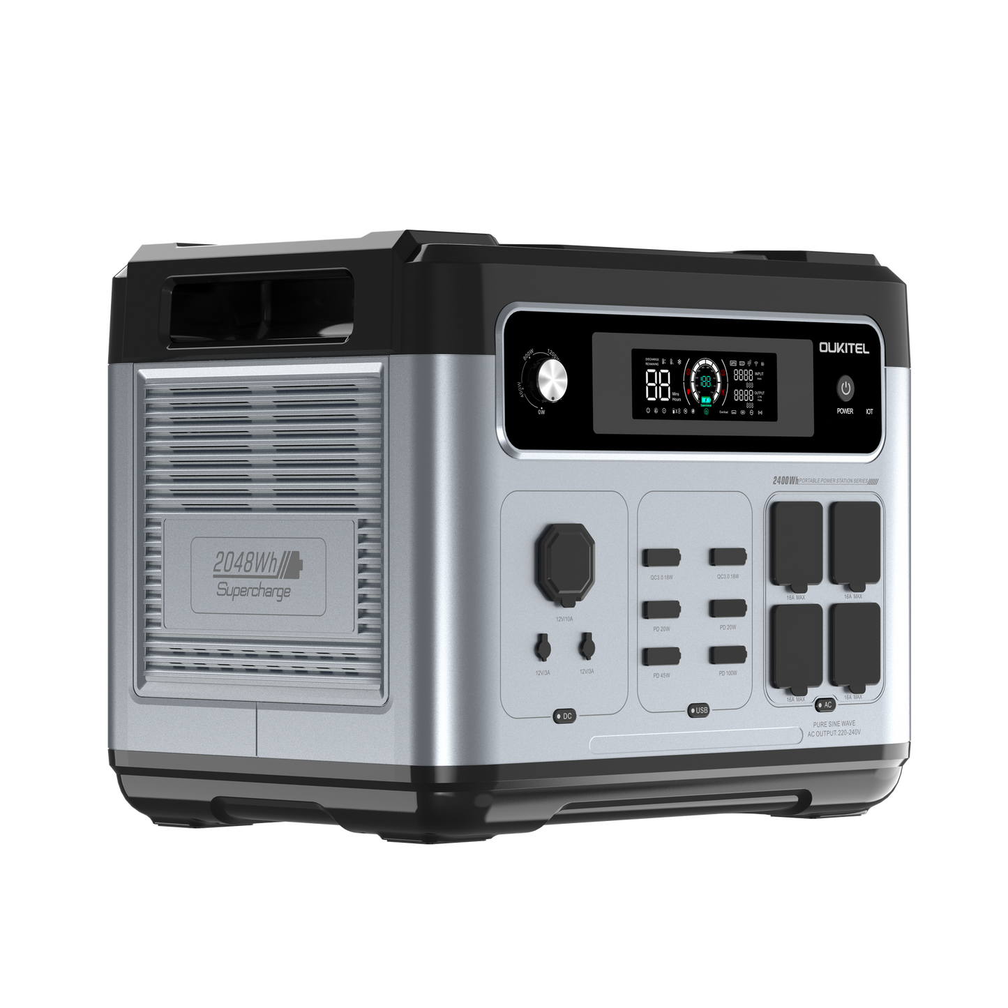 OUKITEL P2400 Centrale électrique portable 2400 W/2048 WH