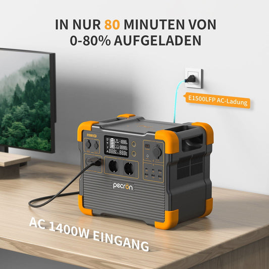 PECRON E1500LFP Expandable Portable Power Station 2200W 1536Wh