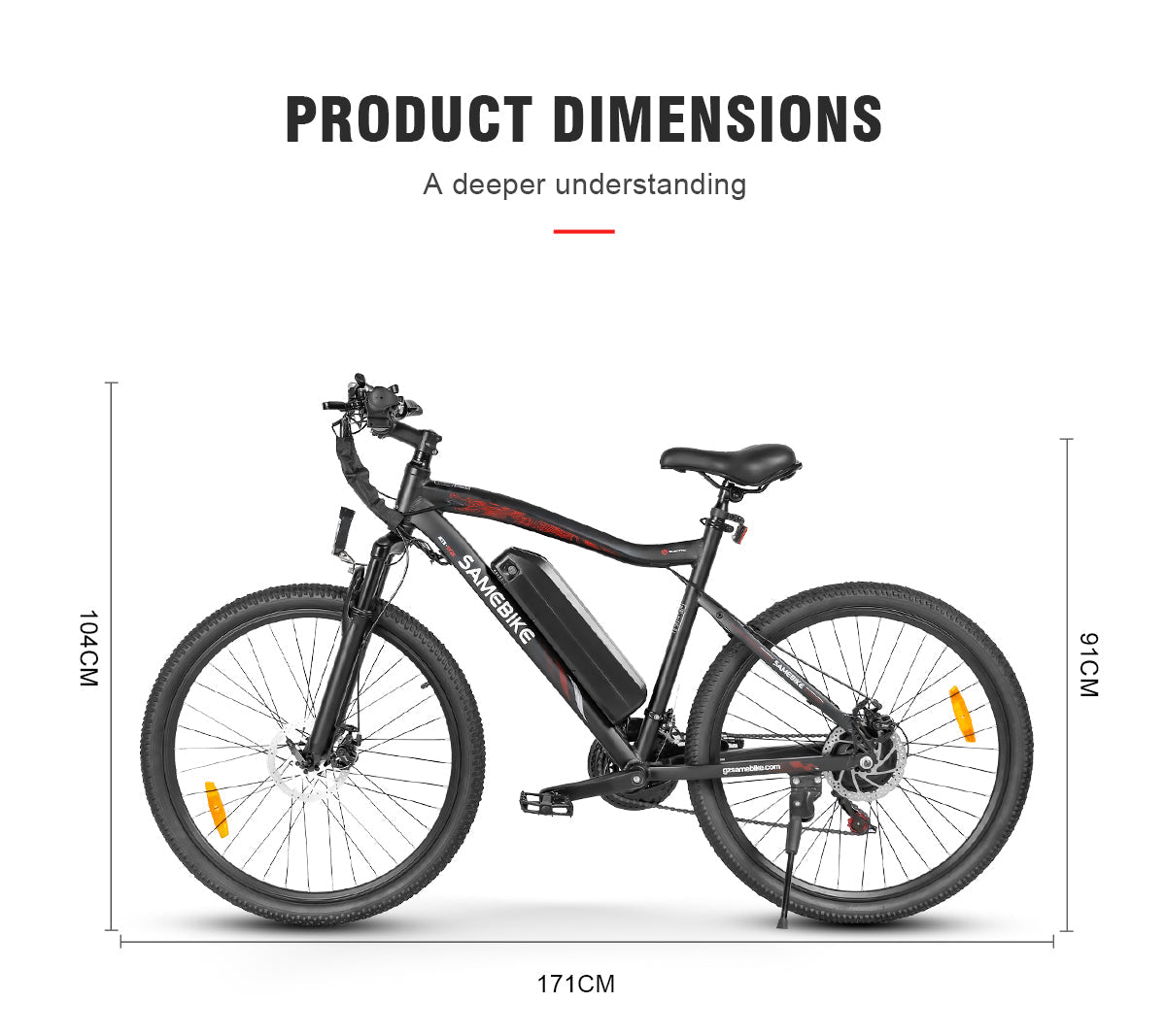 SAMEBIKE SY26-II 500W Moteur Vélo électrique Tout terrain