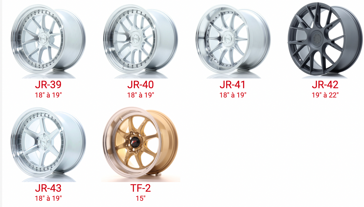 Jantes JR JAPAN RACING pour véhicule sportif / compétition / Van / 4X4