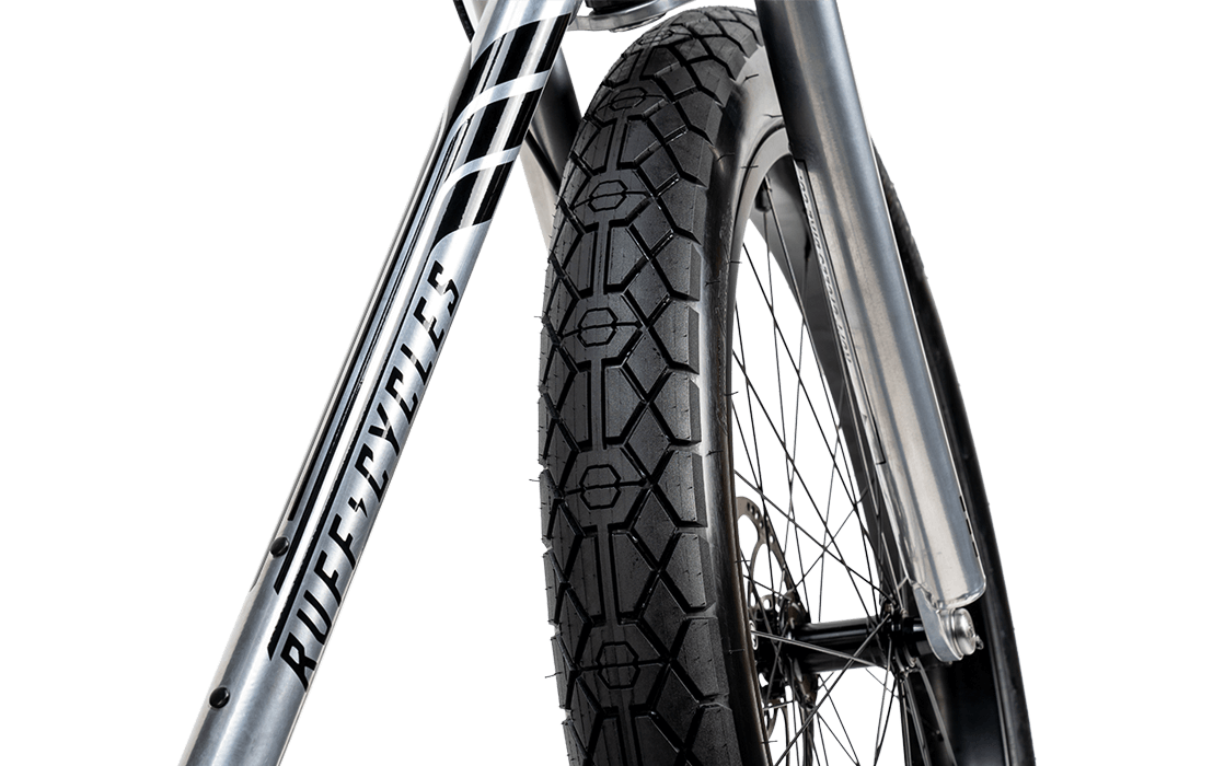 Vélo fatbike électrique RUFF BIGGIE Delirium Silver
