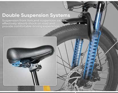 SAMEBIKE CY20 350W Moteur Vélo Électrique Portable