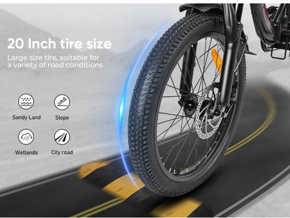 SAMEBIKE CY20 350W Moteur Vélo Électrique Portable