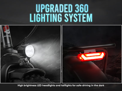 SAMEBIKE LOTDM200-II Pneus larges Vélo électrique pliable