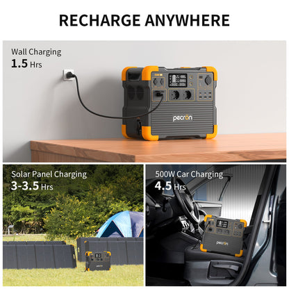 PECRON E2400LFP Expandable Portable Power Station 2400W 2048Wh