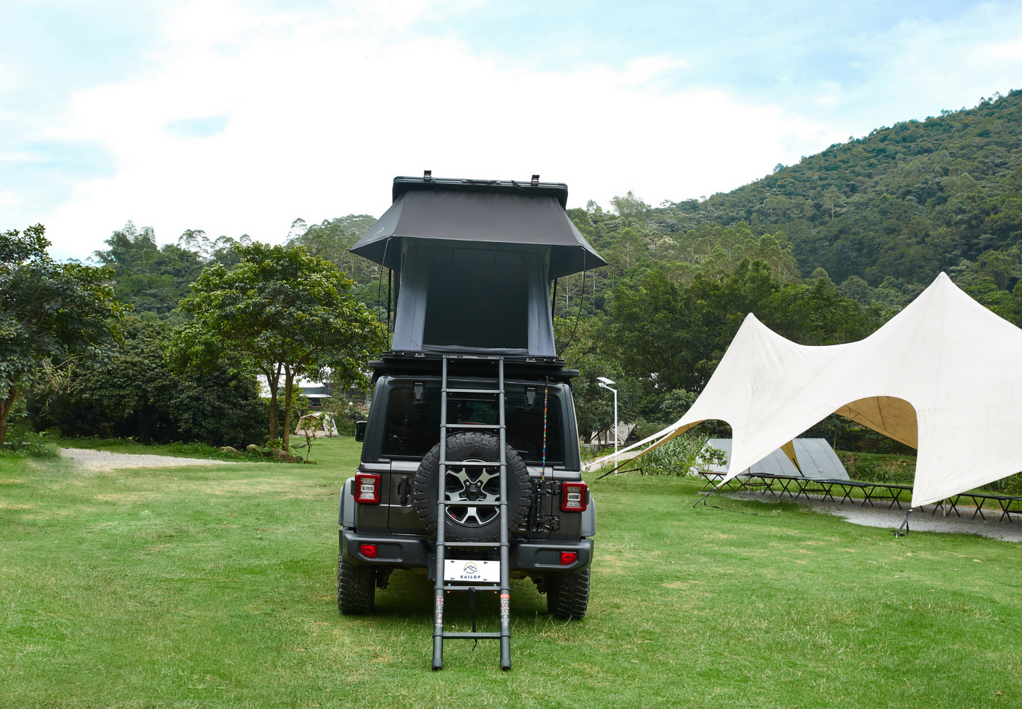KAILOP KP19PRO tente de toit rigide à ouverture arrière