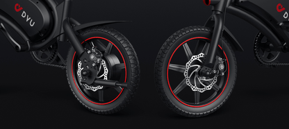 DYU D3F 14 Inch Mini Folding Electric Bike - Black