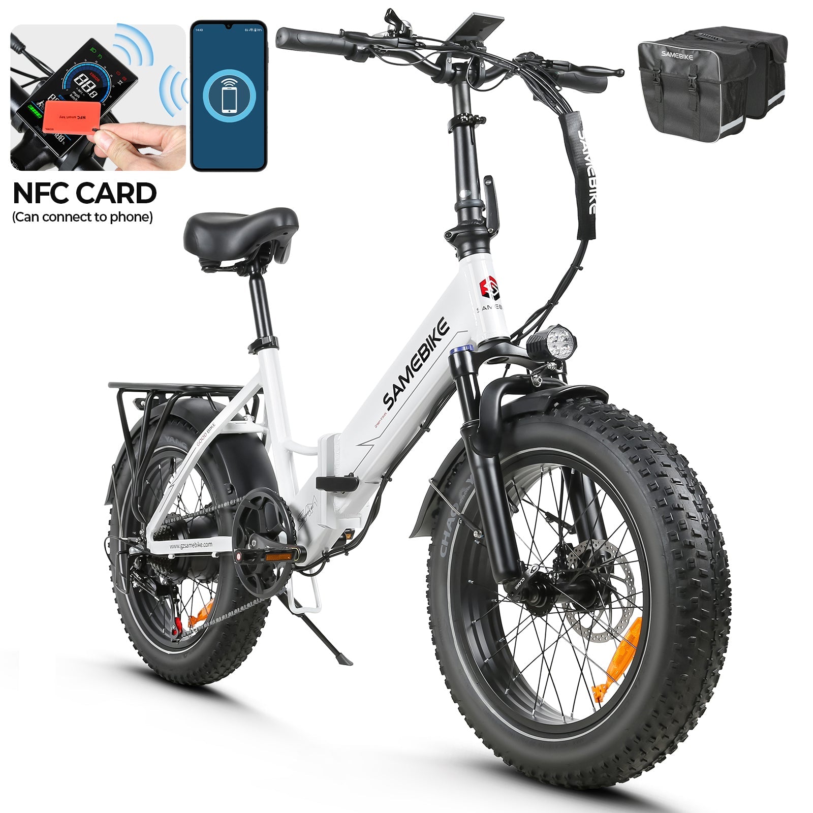 SAMEBIKE LOTDM200-II Pneus larges Vélo électrique pliable