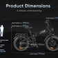 SAMEBIKE RS-A02 1200W Moteur VTT Électrique Pliant Tout-terrain
