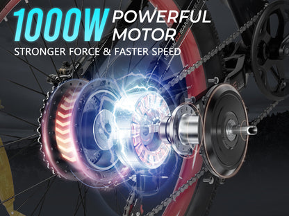 SAMEBIKE LO26 Plus 1000W Moteur Vélo Électrique tout-terrain