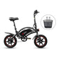 DYU D3F 14 Inch Mini Folding Electric Bike - Black
