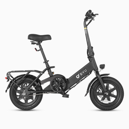 DYU D3F 14 Inch Mini Folding Electric Bike - Black
