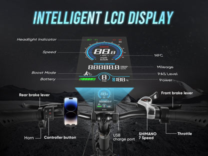 SAMEBIKE LOTDM200-II Pneus larges Vélo électrique pliable