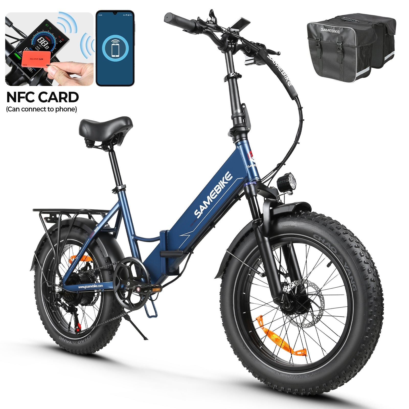 SAMEBIKE LOTDM200-II Pneus larges Vélo électrique pliable