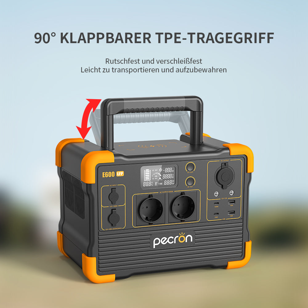 Centrale électrique portative PECRON E600LFP 1200W 614Wh LiFePo4