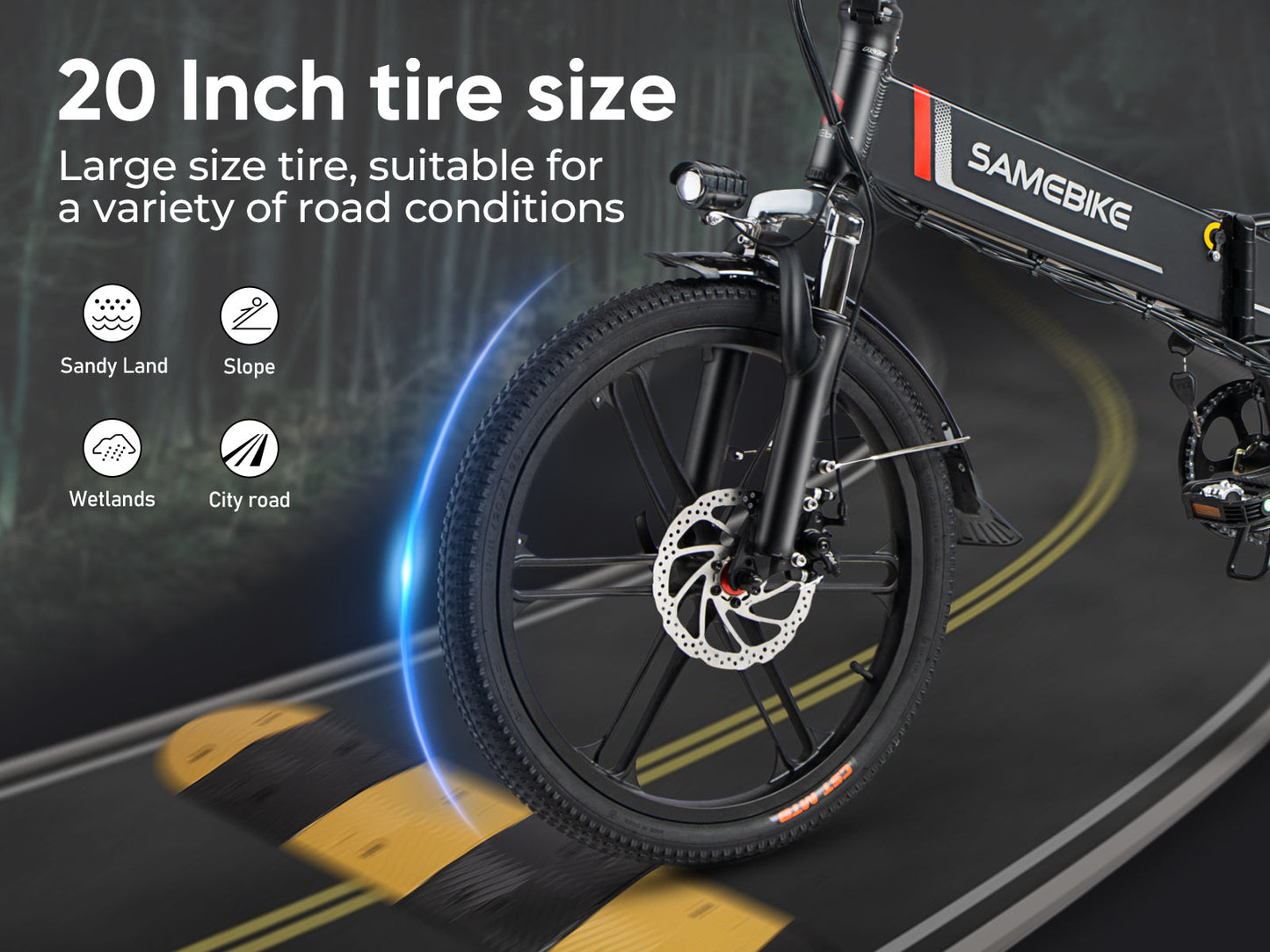 SAMEBIKE 20LVXD30-II Vélo électrique pliant