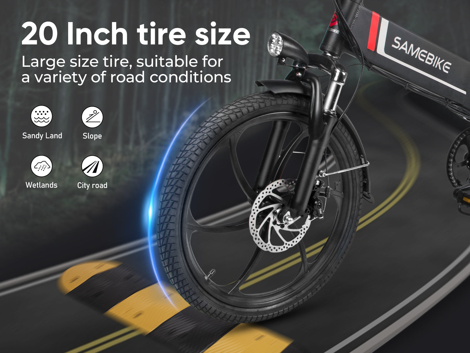 SAMEBIKE 20LVXD30 Vélo électrique pliable
