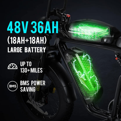SAMEBIKE M20-III 2000W Vélo électrique à Pneus Larges