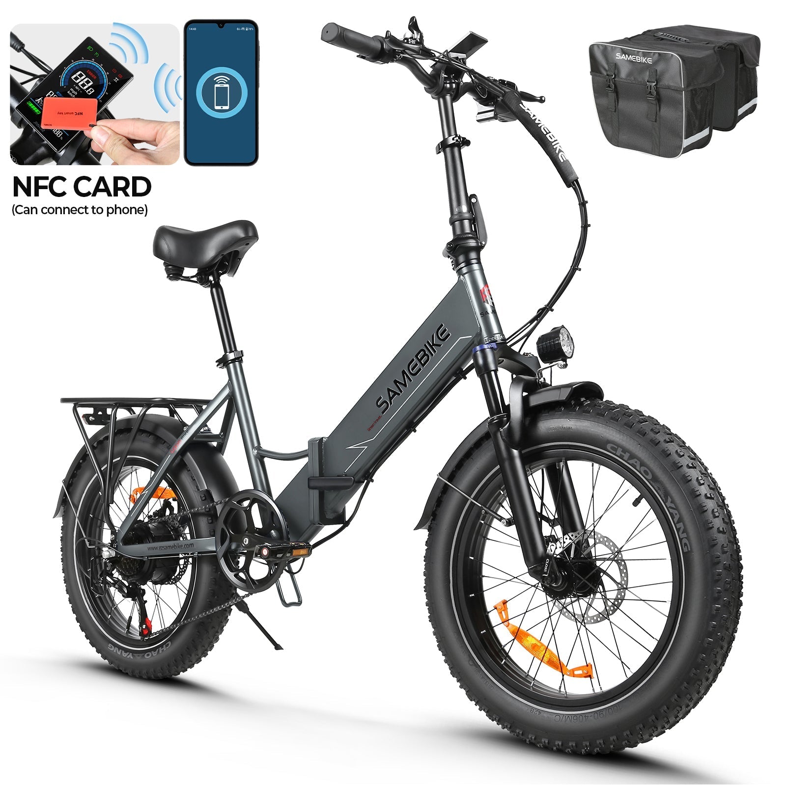 SAMEBIKE LOTDM200-II Pneus larges Vélo électrique pliable