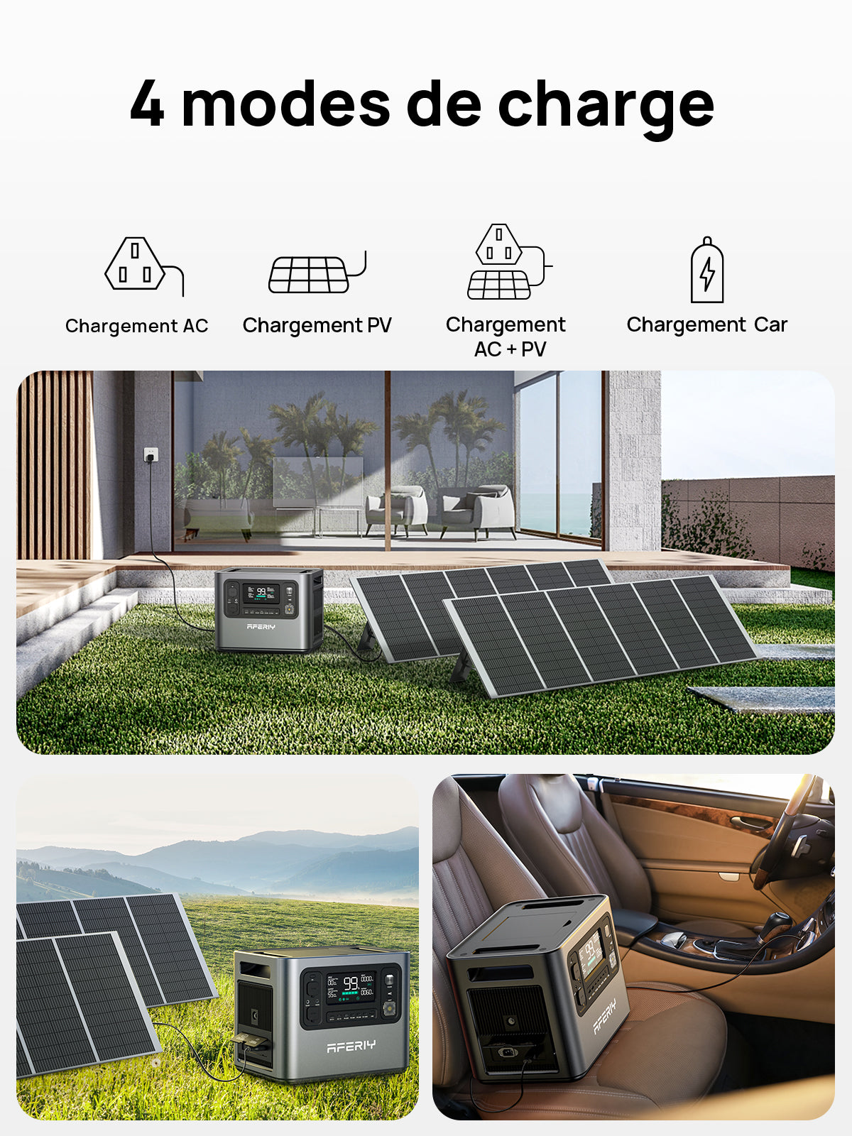 AFERIY P210 Station D'énergie Portable | 2400W 2048Wh