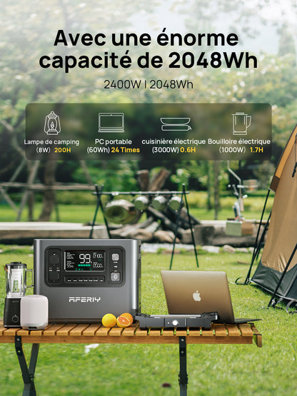 AFERIY P210 Station D'énergie Portable | 2400W 2048Wh