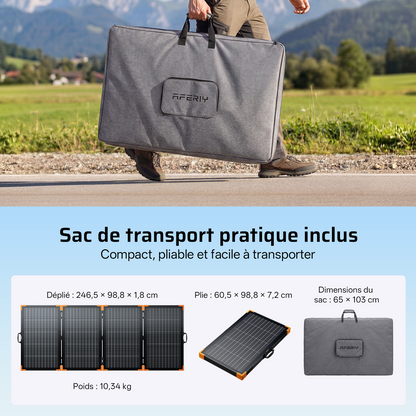 AFERIY AF-SA400 Panneau Solaire Portable Bifacial 400W