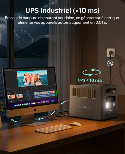 AFERIY Nomad1800 Pro Station D'énergie Portable Une Capacité D'extension | 1800W 1024Wh - 5120Wh