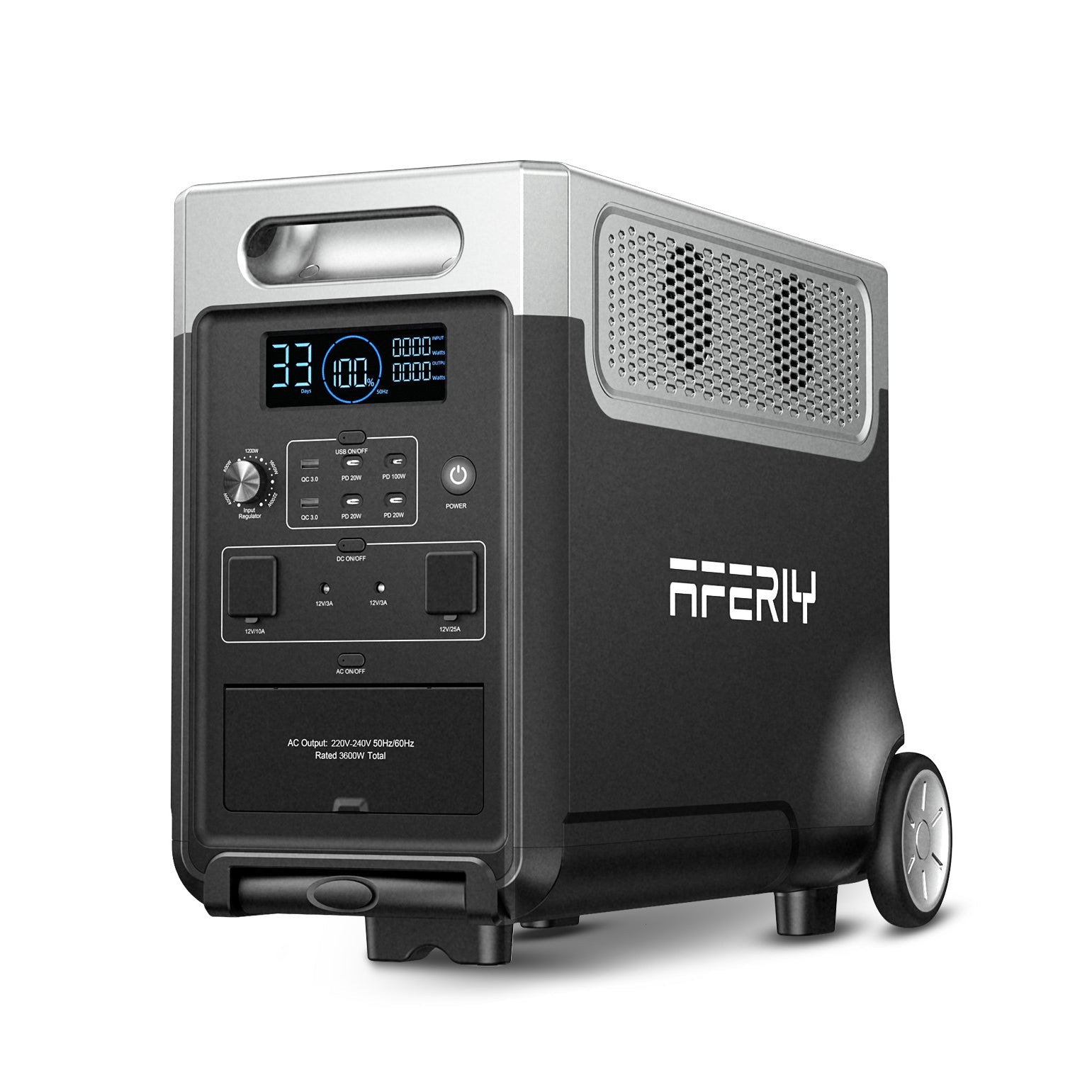 AFERIY P310 3600W Kit Générateur Solaire avec Batterie d’Extension 3840Wh