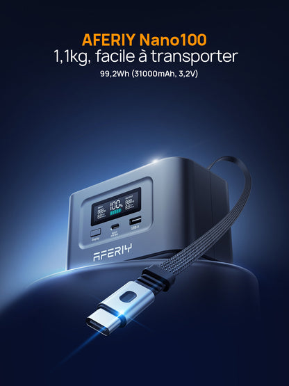 AFERIY Nano100 Station D'énergie Portable | 100W 99.2Wh