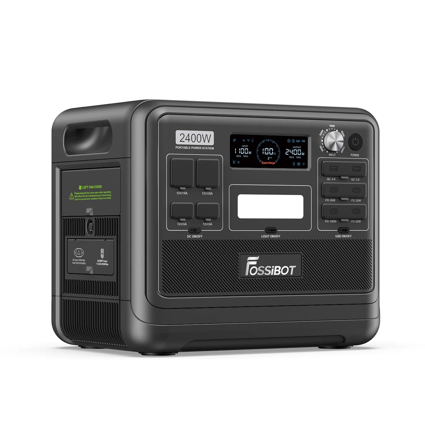 FOSSiBOT F2400 Station d'énergie portable | 2 400 W 2 048 Wh