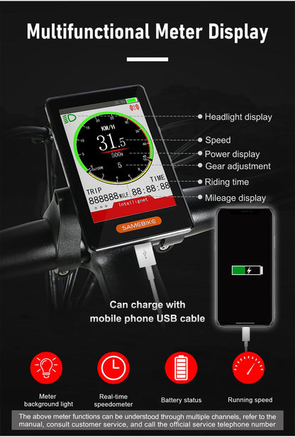 SAMEBIKE LO26-II-YD 900W Moteur Vélo électrique Pliant