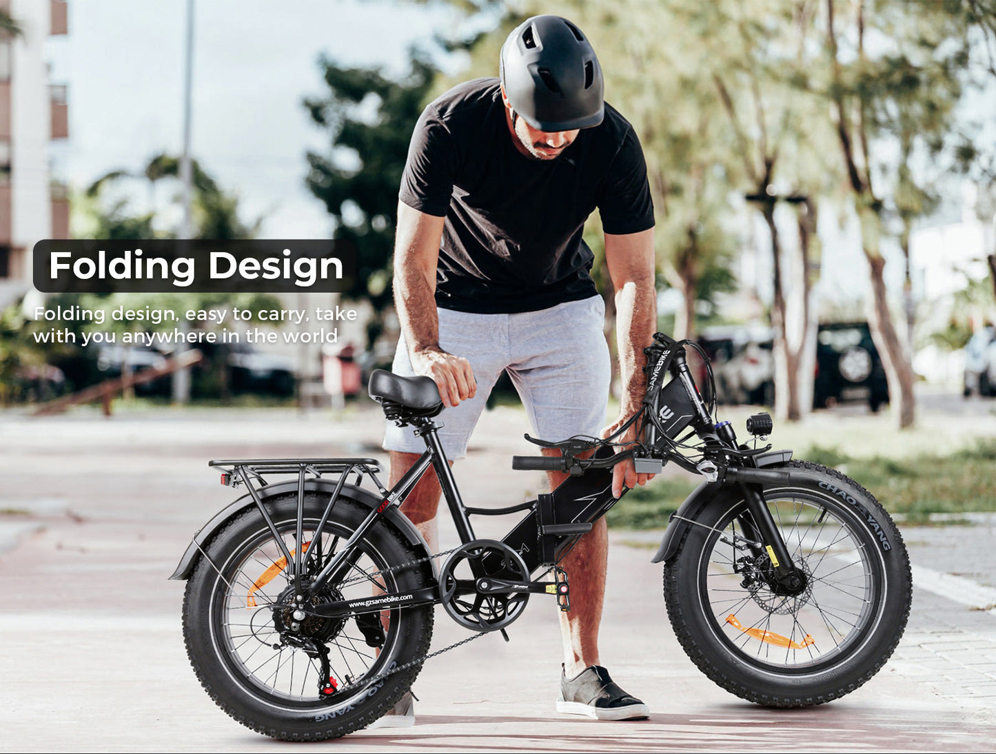 SAMEBIKE LOTDM200-II Pneus larges Vélo électrique pliable