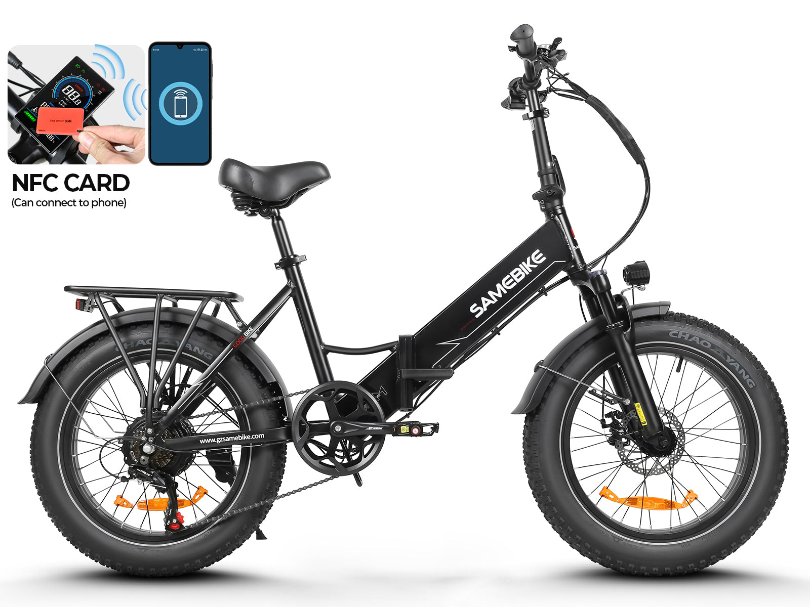 SAMEBIKE LOTDM200-II Pneus larges Vélo électrique pliable
