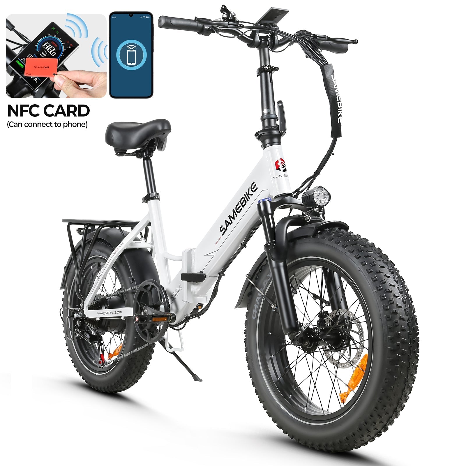 SAMEBIKE LOTDM200-II Pneus larges Vélo électrique pliable