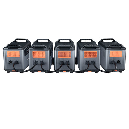 Blackview Oscal PowerMax 6000 Centrale électrique robuste, 6000W, batterie LiFePO4 de 3600Wh à 57600Wh, 14 prises, sortie double tension 120V/240V, 3500+ Life Circle, contrôle intelligent par application, 5 modes d'éclairage LED, signal en code Morse