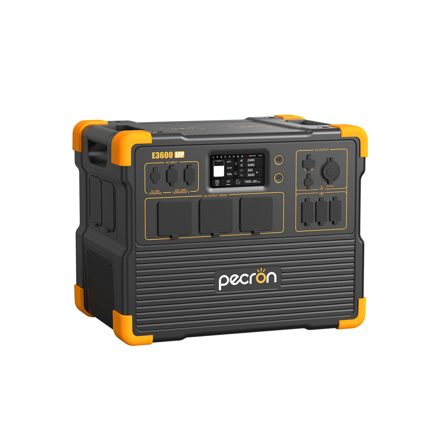 PECRON E3600LFP Expandable Portable Power Station 3600W 3072Wh