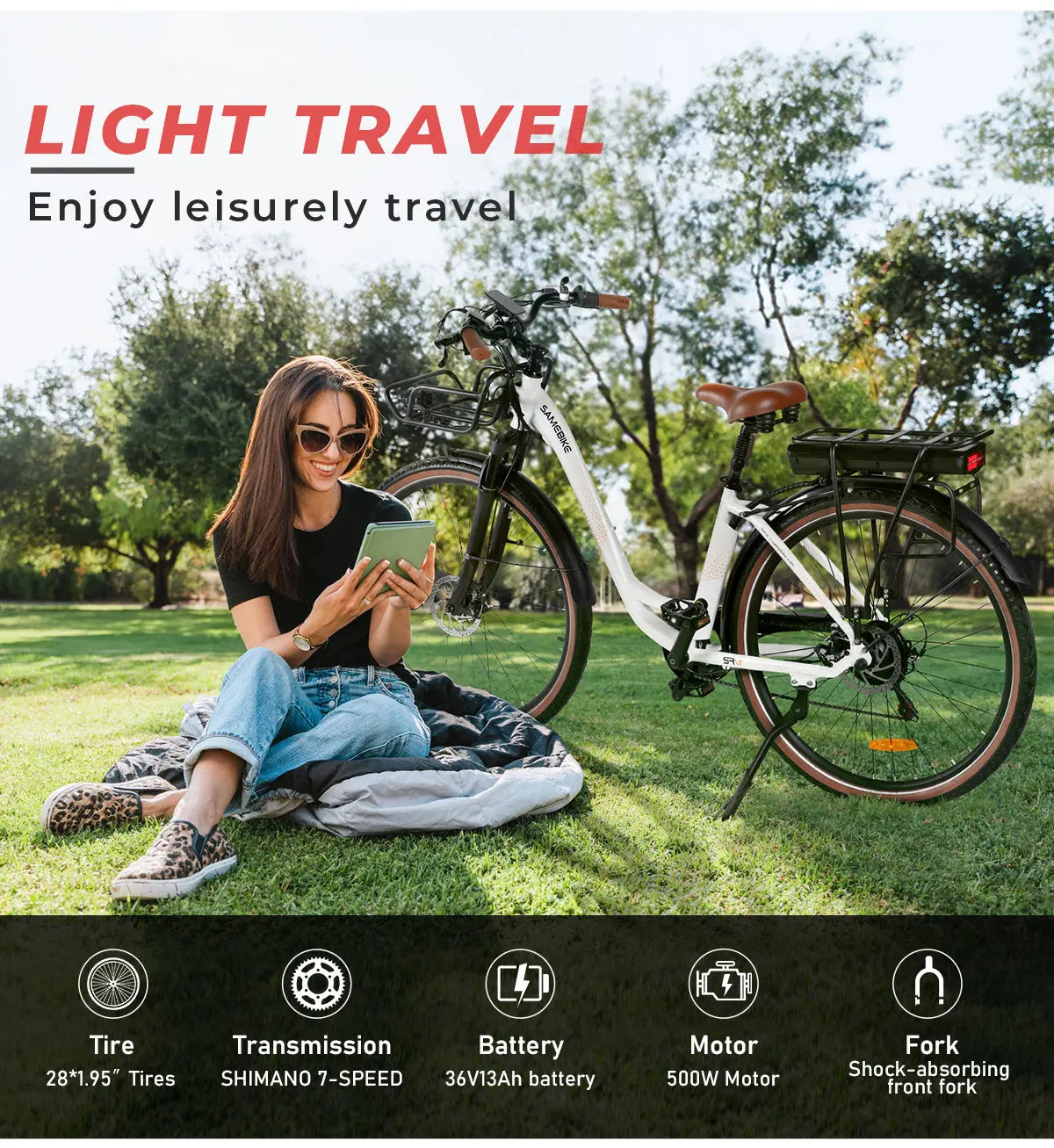 SAMEBIKE RS-A07 500W Moteur Vélo électrique Urbain