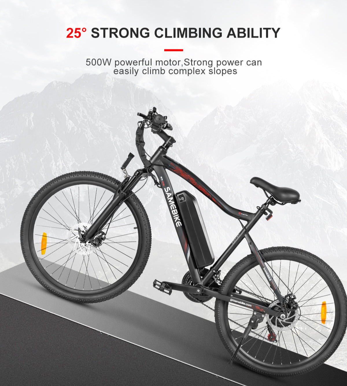 SAMEBIKE SY26-II 500W Moteur Vélo électrique Tout terrain