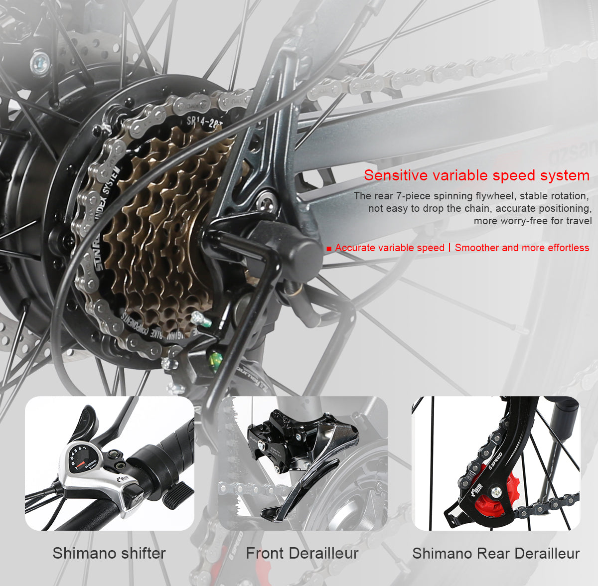 SAMEBIKE SY26-II 500W Moteur Vélo électrique Tout terrain