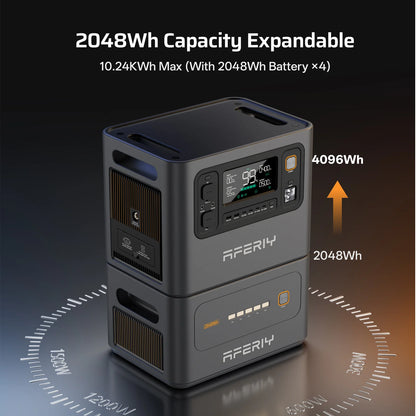 AFERIY Haven3000 P300 Station D'énergie Portable une Capacité D'extension | 3000W 2048Wh - 10240Wh