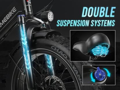 SAMEBIKE LOTDM200-II Pneus larges Vélo électrique pliable