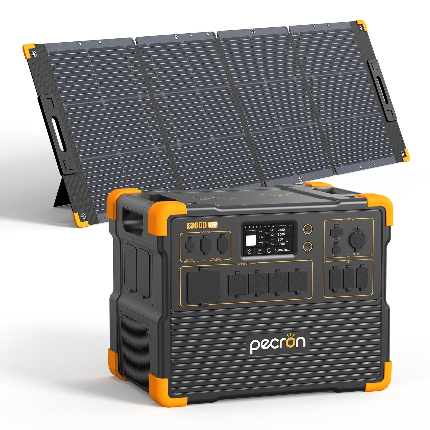 PECRON E3600LFP Expandable Portable Power Station 3600W 3072Wh