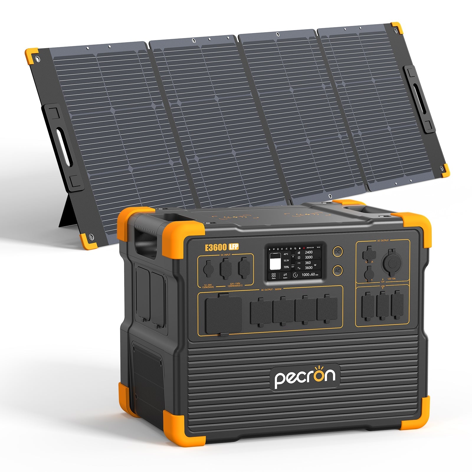 PECRON E3600LFP Expandable Portable Power Station 3600W 3072Wh