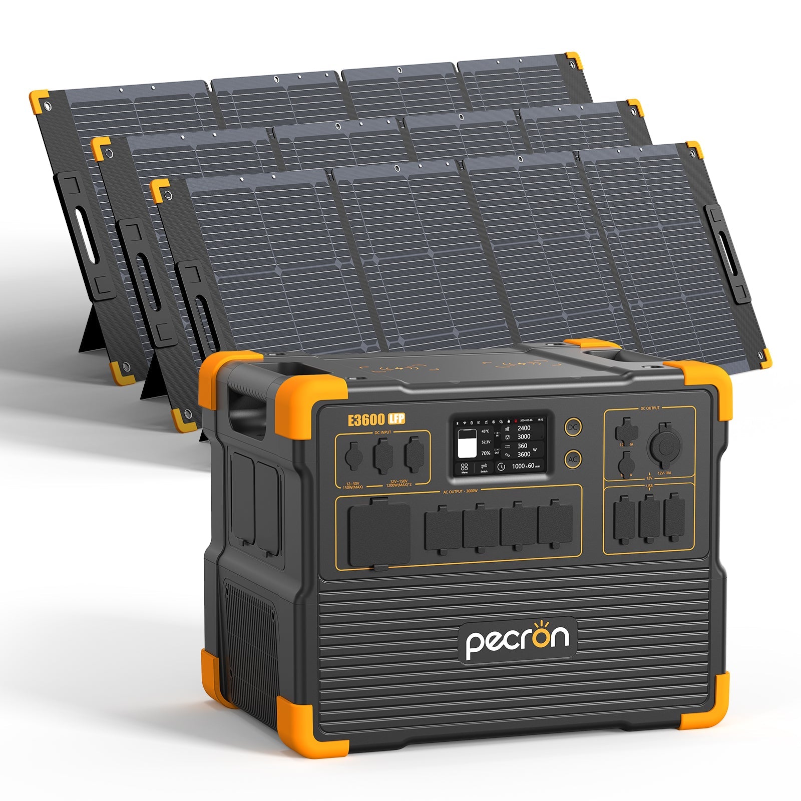 PECRON E3600LFP Expandable Portable Power Station 3600W 3072Wh
