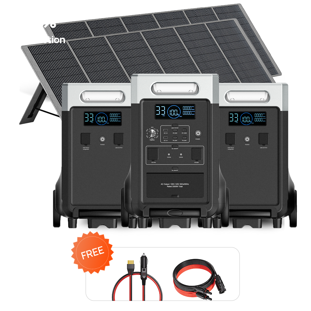 AFERIY P310 3600W Kit Générateur Solaire avec Batterie d’Extension 3840Wh